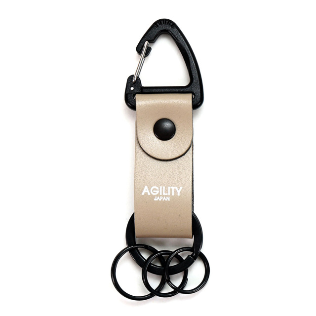 キーホルダー カラビナ 撥水 キーリング ぶら下げる レザー おしゃれ 鍵 ワンポイント