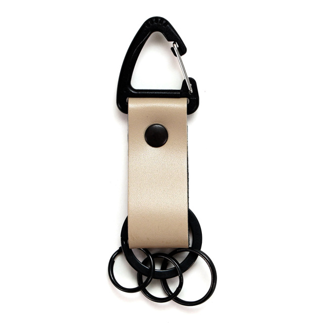 キーホルダー カラビナ 撥水 キーリング ぶら下げる レザー おしゃれ 鍵 ワンポイント