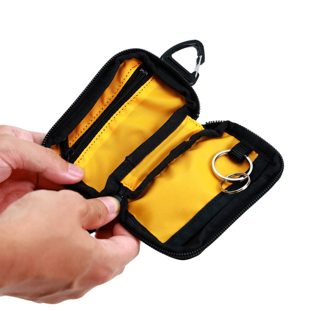 キーケース 財布 一体型　カラビナ スマートキー ナイロン 軽量 撥水 メンズ レディース