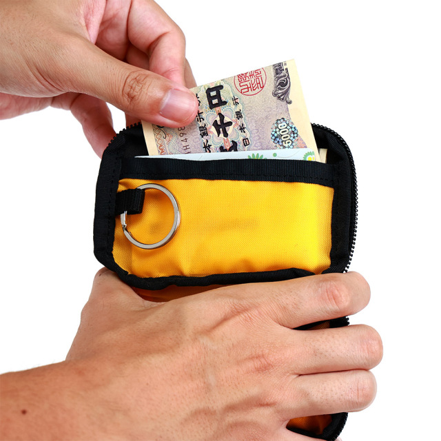 キーケース 財布 一体型　カラビナ スマートキー ナイロン 軽量 撥水 メンズ レディース