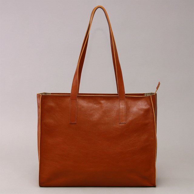 トートバッグ レザートート A4 ショッパー ファスナー付き 本革 レザー 