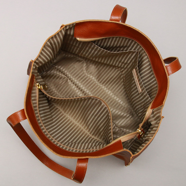 トートバッグ レザートート A4 ショッパー ファスナー付き 本革 レザー 