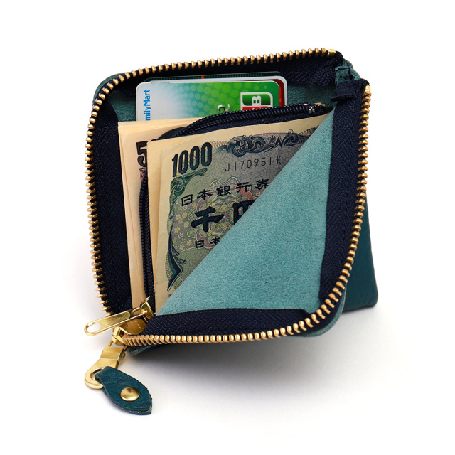 スクエアウォレット』(全4色)アリゾナ/薄マチでコンパクト L字