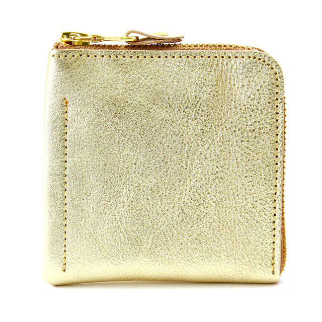 ハーフウォレット コインケース カードケース 札入れ レザー 金 銀 ゴールド シルバー