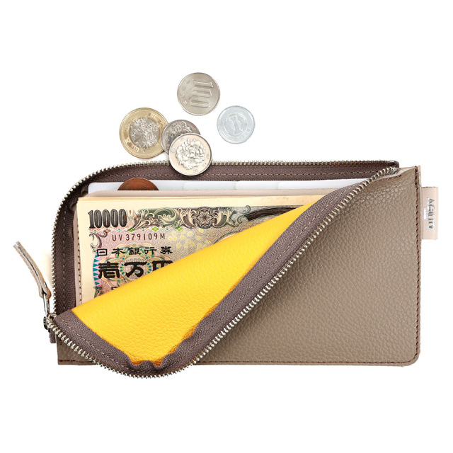 バイカラー 財布 長財布 L字ファスナー 極薄 メンズ レディース シンプル おしゃれ