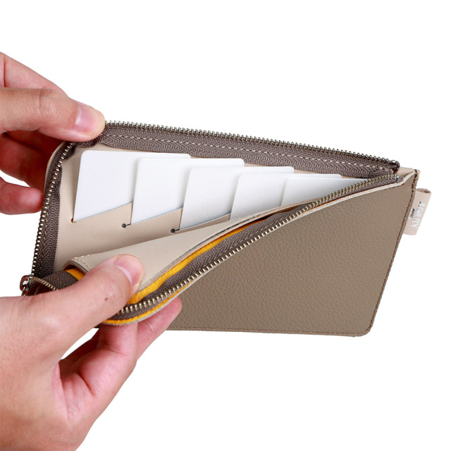 バイカラー 財布 長財布 L字ファスナー 極薄 メンズ レディース シンプル おしゃれ