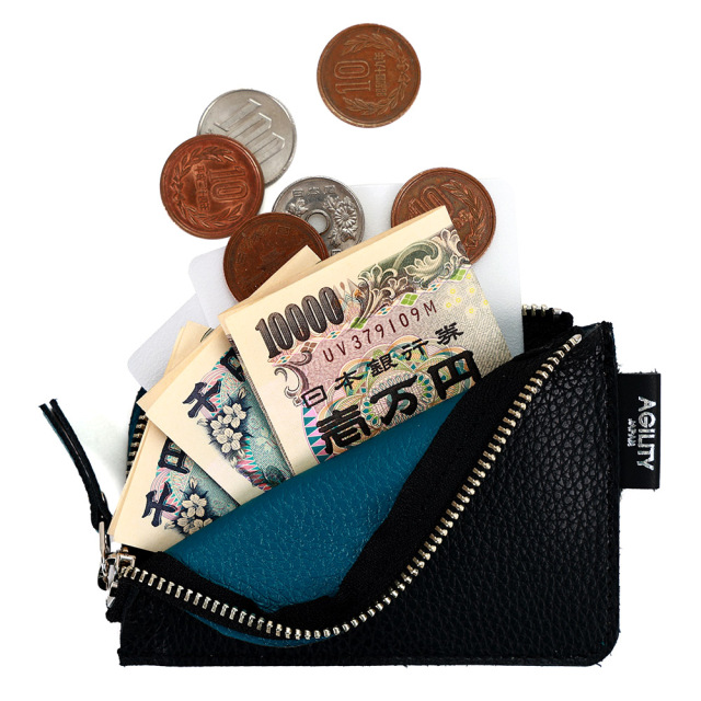 バイカラー ミニ財布 L字ファスナー 極薄 小さい財布 レディース シンプル おしゃれ