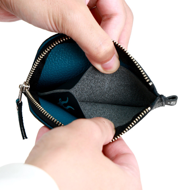 バイカラー ミニ財布 L字ファスナー 極薄 小さい財布 レディース シンプル おしゃれ