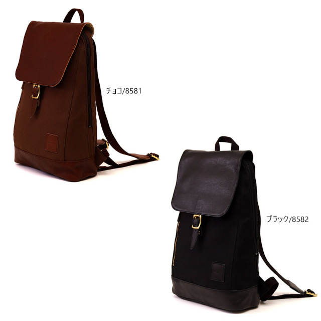 日本製 リュックサック バックパック 本革 キャンバス 異素材