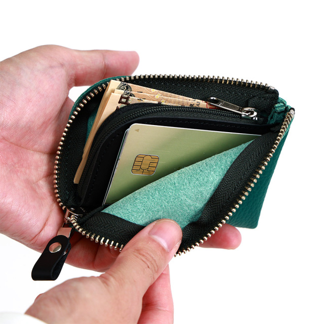 コンパクト コインケース 小銭入れ ミニ財布 L字ファスナー 革 コンパクト 小さめ 