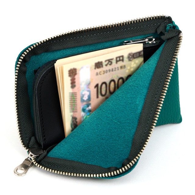 スマホ 財布 L字ファスナー 牛革 スマホが入る ミニ財布 コンパクトウォレット小さい