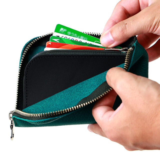 スマホ 財布 L字ファスナー 牛革 スマホが入る ミニ財布 コンパクトウォレット小さい