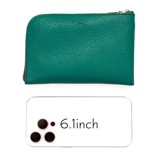 スマホ 財布 L字ファスナー 牛革 スマホが入る ミニ財布 コンパクトウォレット小さい