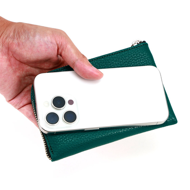 スマホ 財布 L字ファスナー 牛革 スマホが入る ミニ財布 コンパクトウォレット小さい