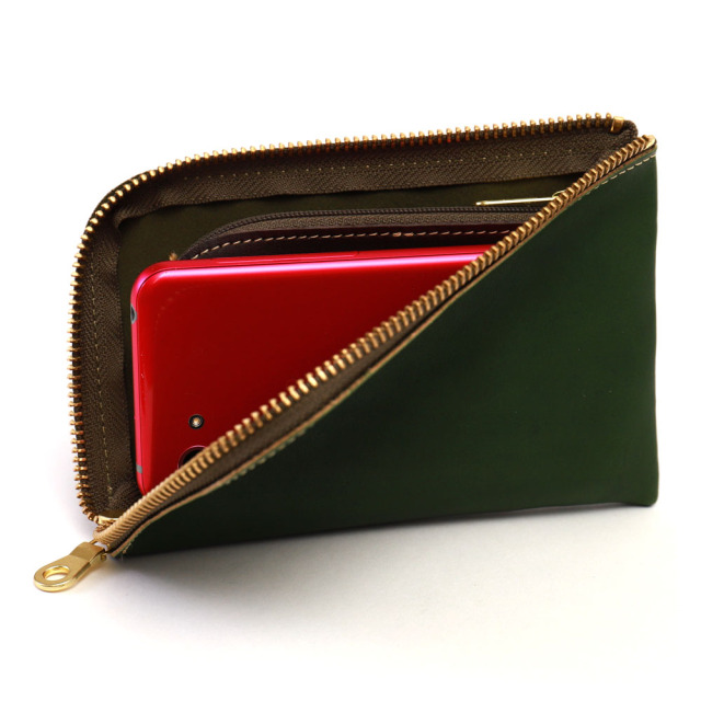 スマホ 財布 L字ファスナー 牛革 スマホが入る ミニ財布 コンパクト 小さい