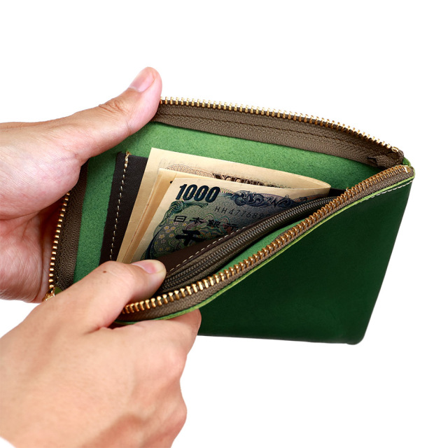 スマホ 財布 L字ファスナー 牛革 スマホが入る ミニ財布 コンパクト 小さい