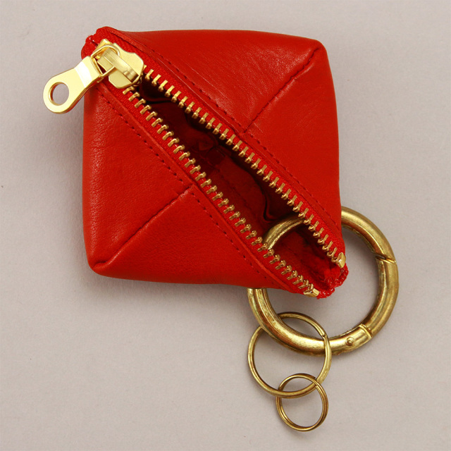 クローネ』(全5色)アリゾナ/カラビナ付き菱形キーケース 小銭入れ