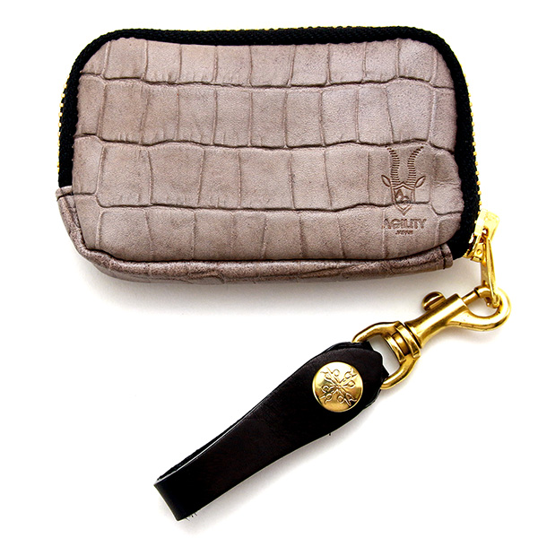 ジャンティ』(全5色)クロコエンボス/牛革製 キーケース 小銭入れ