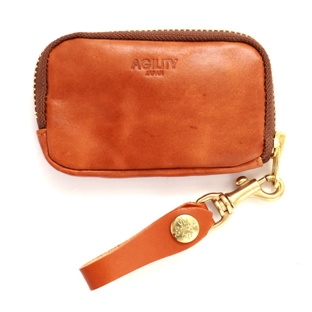 牛革製 キーケース 小銭入れ カードケースが一体になったマルチポーチ 日本製