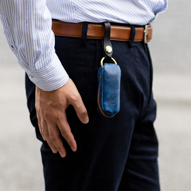 キーケース リモコンキー スマートキー レザー 革 ベルトループ レザーアイテム