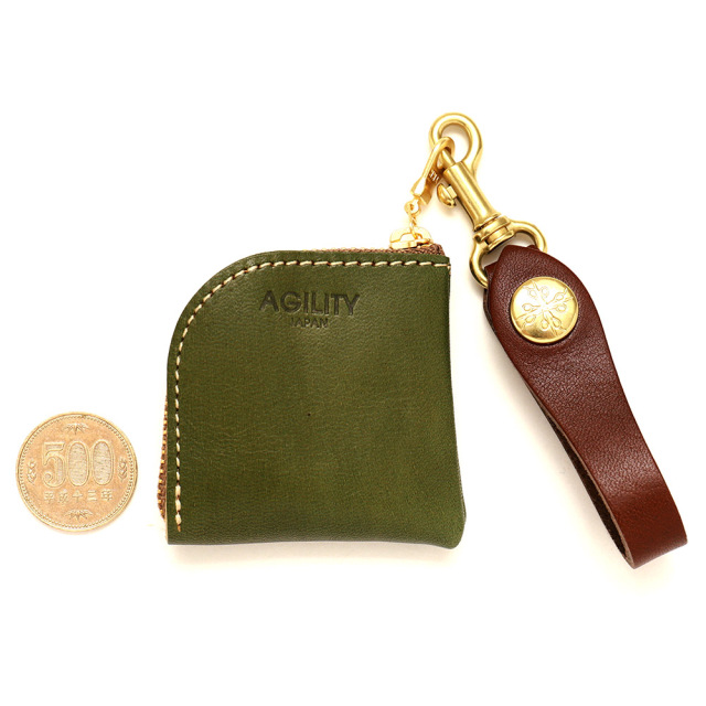 コインケース 小銭入れ L字ファスナー 小さい コンパクト ミニ ベルトループ 本革