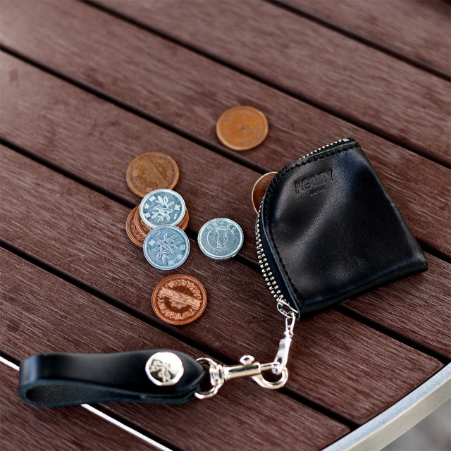 コインケース 小銭入れ L字ファスナー 小さい コンパクト ミニ ベルトループ 本革