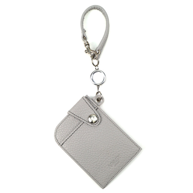 リール付き パスケース レザー 定期入れ ICカードケース Suica Pasmo