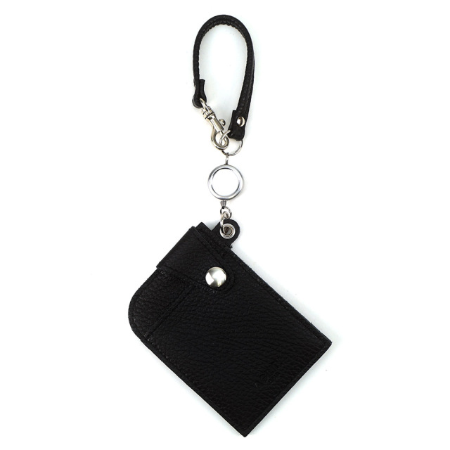 リール付き パスケース レザー 定期入れ ICカードケース Suica Pasmo