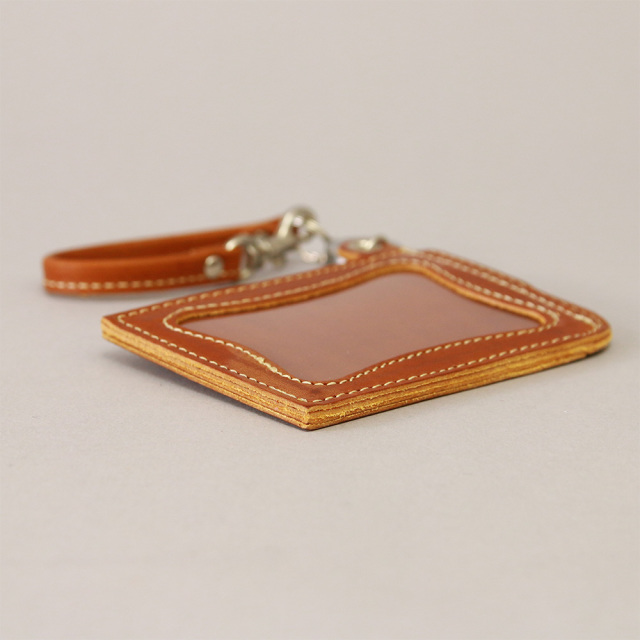 パスケース リール付き 定期入れ 定期券 牛革 レザー 日本製