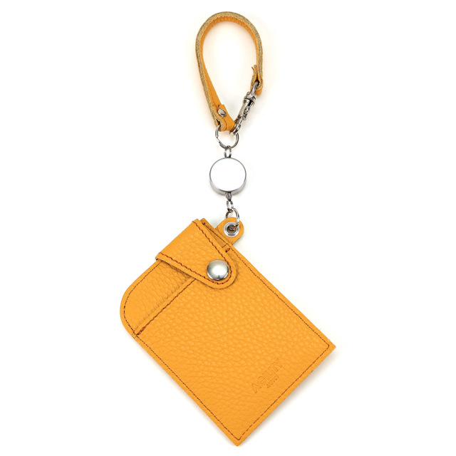 シーク』(全9色)イタリアンシュリンク/本革リール付きパスケース