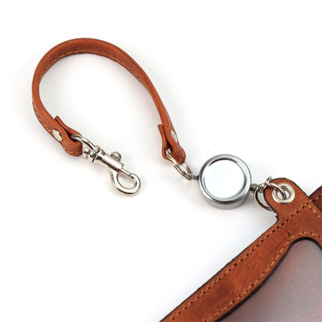 リール付き パスケース レザー 定期入れ ICカードケース Suica Pasmo