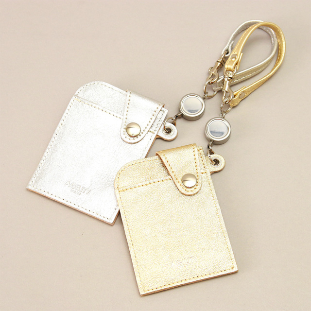 シーク』(全2色)ルーチェ/リール付き パスケース レザー 定期入れ IC