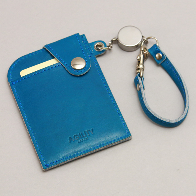 シーク 全4色 ｐｕｋオイル リール付き パスケース レザー 定期入れ Icカードケース リール付きパスケース 定期入れ Icカードケース 2枚 本革 レザー 日本製 Agility Affa アジリティアッファ 0998