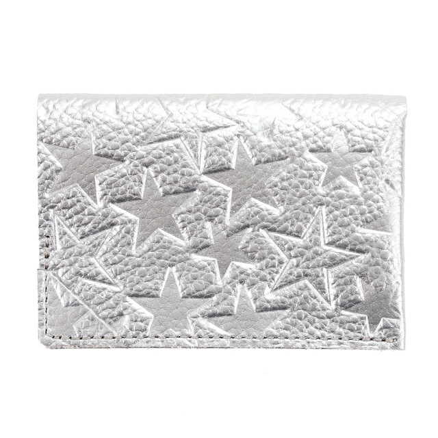 星柄 スター かわいい おしゃれ カードケース 名刺入れ 薄い スリム 30枚収納 レザー レディース 日本製