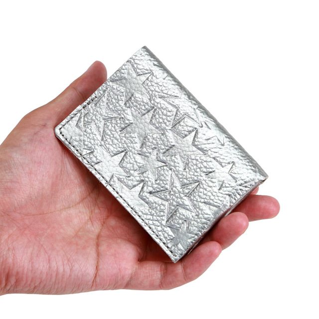 星柄 スター かわいい おしゃれ カードケース 名刺入れ 薄い スリム 30枚収納 レザー レディース 日本製