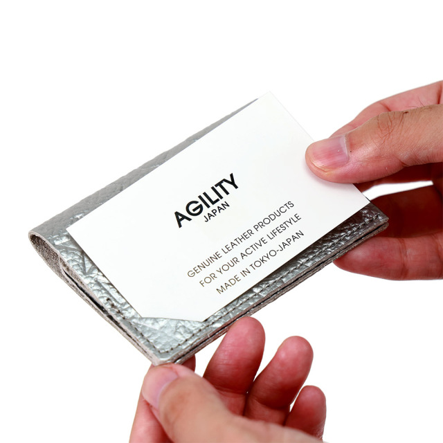 星柄 スター かわいい おしゃれ カードケース 名刺入れ 薄い スリム 30枚収納 レザー レディース 日本製