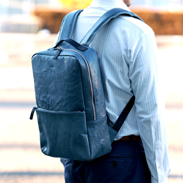 リュックサック ビジネスリュック バックパック A4 13インチ ノートパソコン レザー 本革