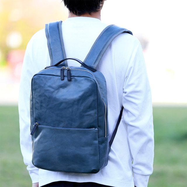 リュックサック ビジネスリュック バックパック A4 13インチ ノートパソコン レザー 本革