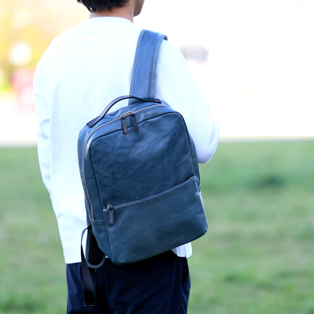 リュックサック ビジネスリュック バックパック A4 13インチ ノートパソコン レザー 本革