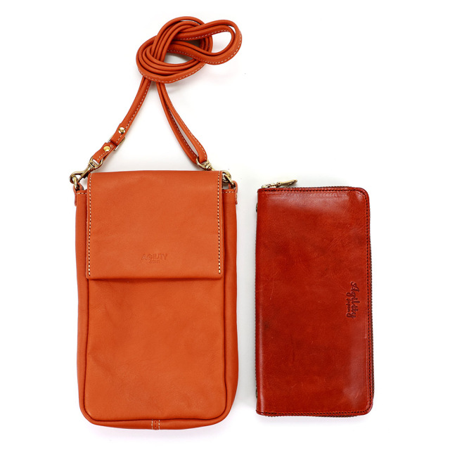 シックスマホショルダー』(全3色)軽量ソフトヌメ/身軽に外出できる軽量