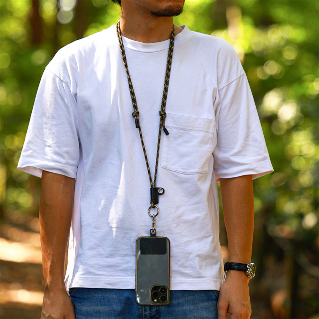 パラコード ストラップ ネックストラップ 細い シンプル おしゃれ ショルダーベルト