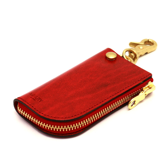 『ピモン』(全7色)東京レザー【キーケース スマートキー ファスナー ナスカン 日本刀 鞘 革 本革 レザー キーフック キーリング プレゼント  コンパクト メンズ レディース 日本製】【AGILITY affa(アジリティアッファ)】牛革 誕生日 クリスマス 父の日 母の日 プレゼント ギフト  ... アジリティアッファ(AGILITY affa)『ピモン』キーケース 日本刀 鞘 外国人 お土産 プレゼント キーフック キーリング