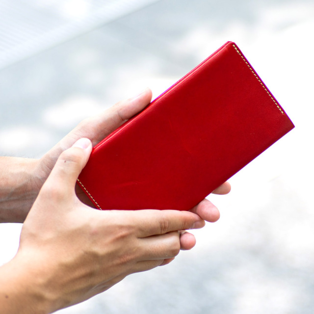 長財布 折財布 カード お札 シンプル 薄型 14枚 内ポケット 本革 レザー