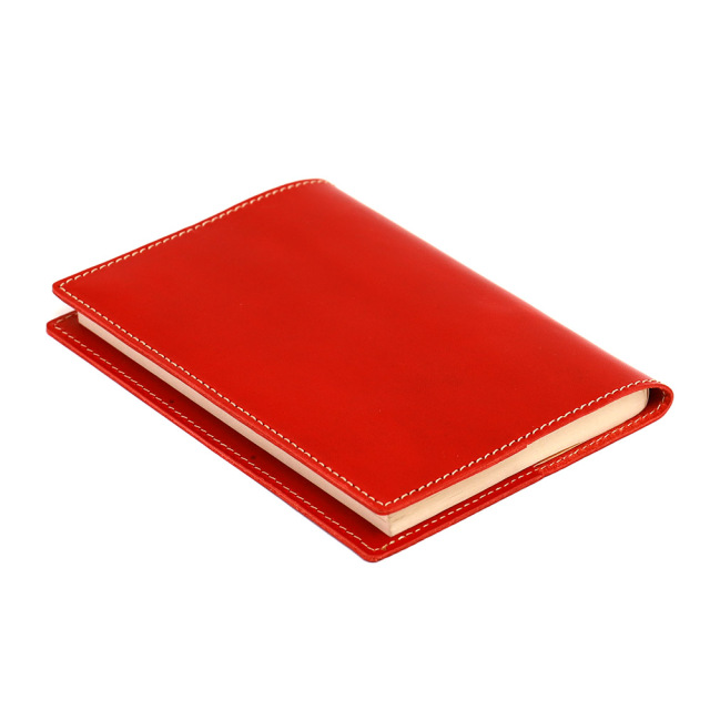 ブックカバー A6 シンプル おしゃれ しおり付き 革 本革 レザー