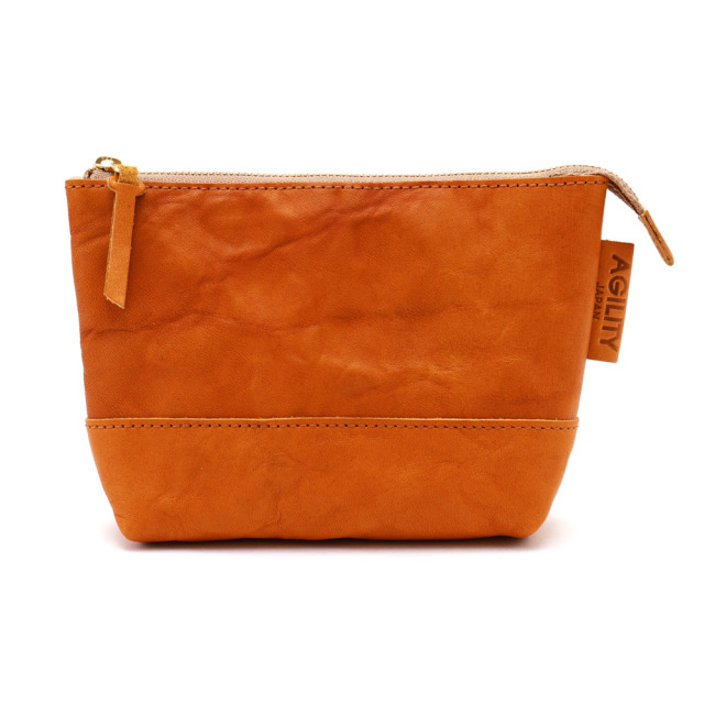 ミニポーチ コスメポーチ シンプル アクセサリ 小物 牛革 レザー 本革