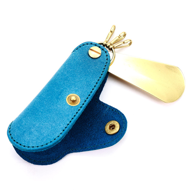 シューホーンキーホルダー』(全5色)ロロマ/真鍮製の靴べらが付いた 3連