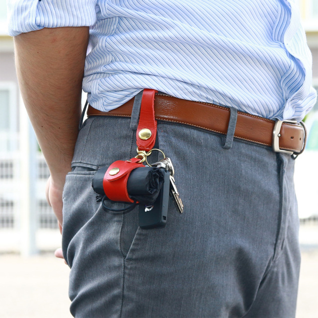 マイバッグホルダー エコバッグ レザー 革小物 キーホルダー