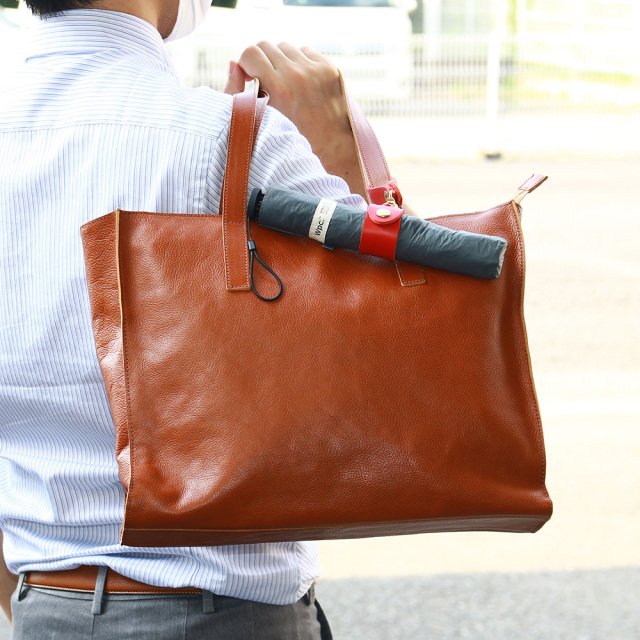 マイバッグホルダー エコバッグ レザー 革小物 キーホルダー