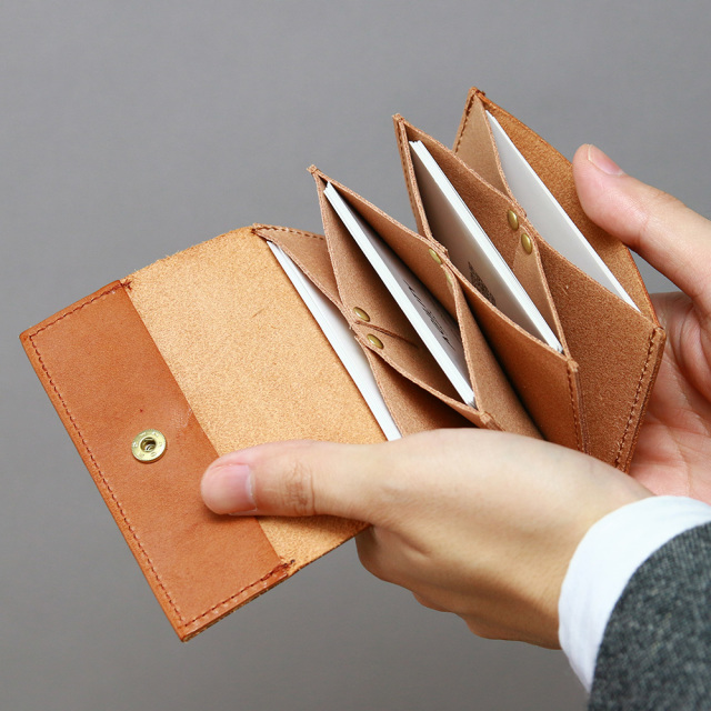 カードケース 本革 蛇腹構造 名刺入れ 日本製 牛革