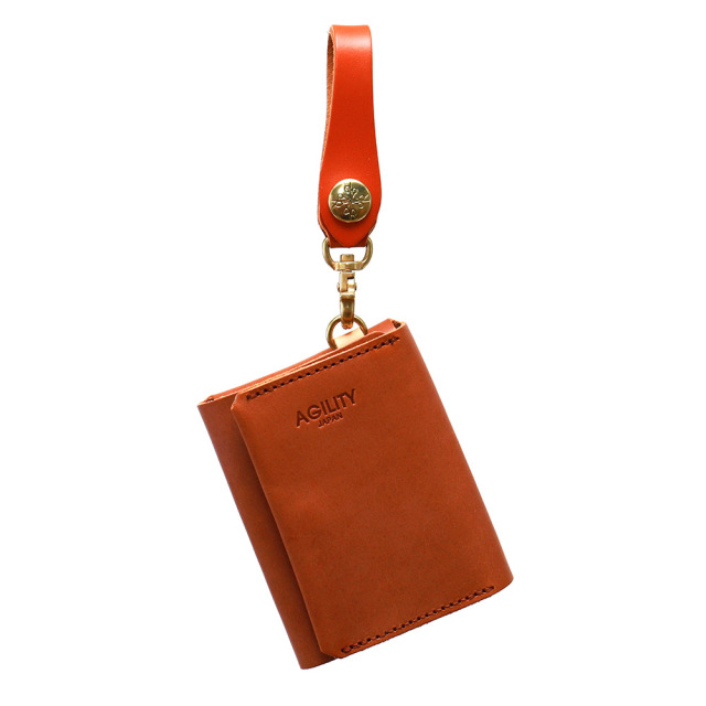 一体型 キーケース カードキー カードが入る カードも入る 三つ折り 本革 レザー